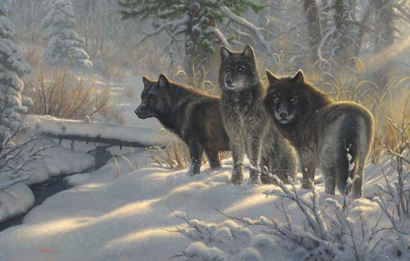 Mark Keathley Hand Signed and Numbered Limited Edition Embellished Canvas Giclee:"Three Amigos"