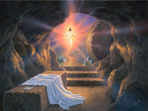 Abraham Hunter Artist Signed Hand Embellished Limited Edition Canvas Giclee:"Risen"