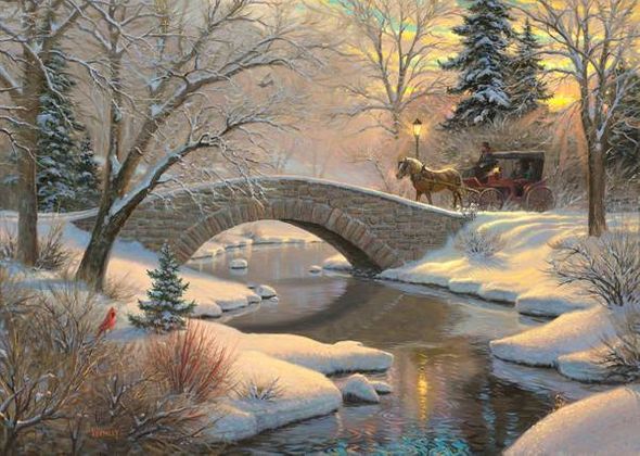 Mark Keathley Handsigned & Numbered Limited Edition Embellished Canvas Giclee:" Evening Romance"