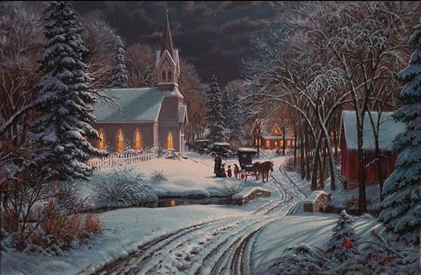 Mark Keathley Handsigned & Numbered Limited Edition Embellished Giclee on Canvas: "Heavenly Light"