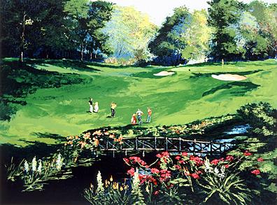 Mark King Handsigned and Numbered Limited Edition Hand-Pulled Serigraph on Paper: "Approach Shot"