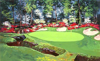 Mark King Handsigned and Numbered Limited Edition Hand-Pulled Serigraph on Paper: "Azalea Hole"