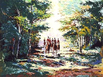 Mark King Handsigned and Numbered Limited Edition Hand-Pulled Serigraph on Paper: "Hunt Season"