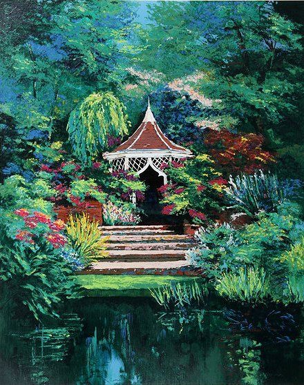 Mark King Handsigned and Numbered Limited Edition Hand-Pulled Serigraph on Paper: "Morning Fragrance"