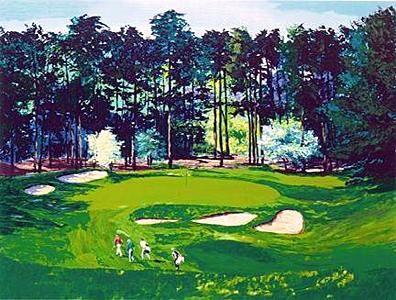 Mark King Handsigned and Numbered Limited Edition Hand-Pulled Serigraph on Paper: "Pinehurst"
