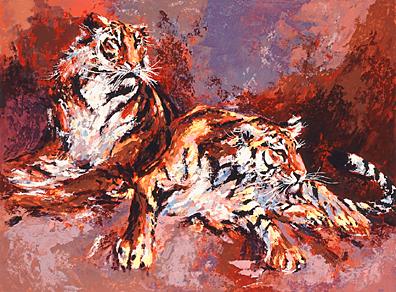 Mark King Handsigned and Numbered Limited Edition Hand-Pulled Serigraph on Paper:"Siberians"