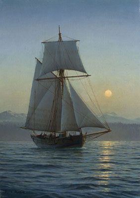 Mark Myers Handsigned and Numbered Limited Edition Giclee on Canvas:"The Night Clear and Present"