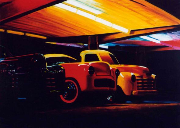 Mark Peterson Handsigned and Numbered Limited Edition Giclee on Canvas:"Neon Dream"