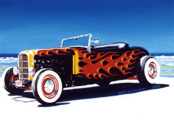 Mark Peterson Open Edition Giclee on Canvas:"32 Roadster"