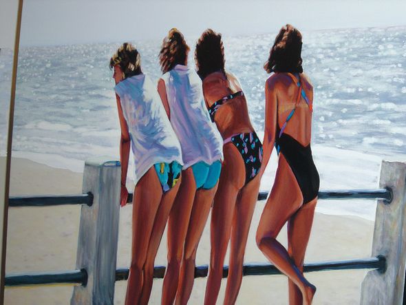 Mark Peterson Open Edition Giclee on Canvas:"Clearwater Beach"