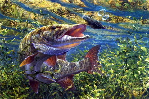 Mark Sussino Print-Signed and Numbered:"No Escape- Muskie"