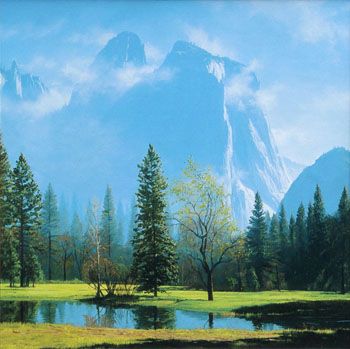 Mark Weber Hand Signed & Number Limited Edition Canvas Giclee:" Cathedral Glory"