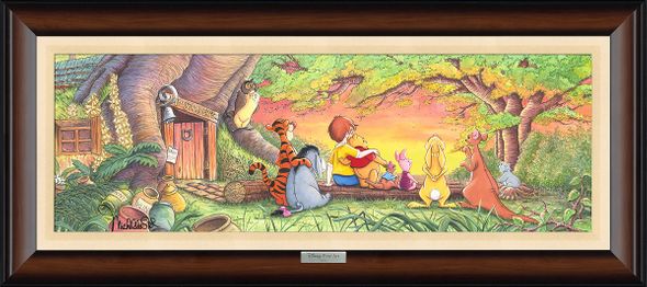 Disney Framed Limited Edition Canvas Giclee:"Sunset in the Woods" by Michelle St.Laurent 