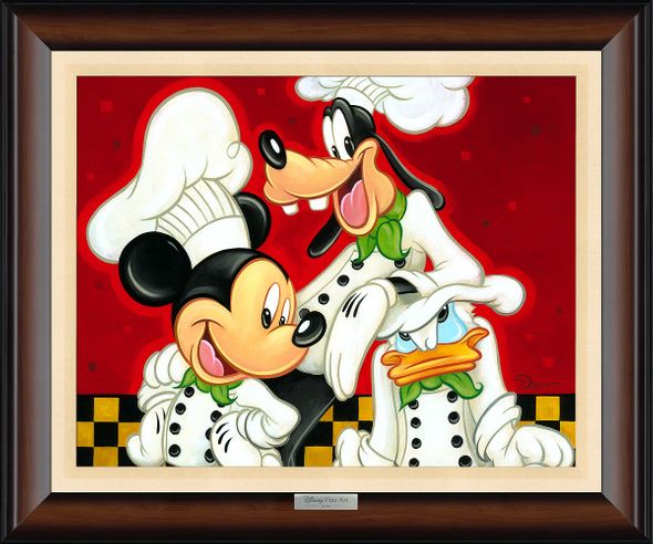 Disney Framed Limited Edition Canvas Giclee:"Too Many Cooks" by Tim Rogerson