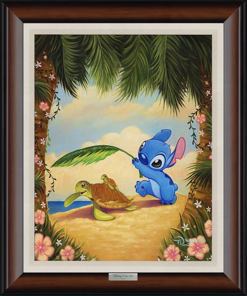 Disney Framed Limited Edition Canvas Giclee:"Mahalo Stitch" by Tim Rogerson