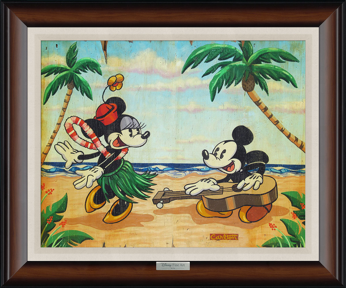 Disney Framed Limited Edition Canvas Giclee:"Welcome to the Islands" by Trevor Carlton