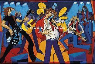 Marsha Hammel Hand Numbered Limited Edition Print on Canvas: "It's Only Rock 'n' Roll"