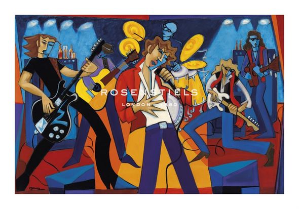 Marsha Hammel Hand Numbered Limited Edition Print on Paper :"It's Only Rock 'n' Roll"