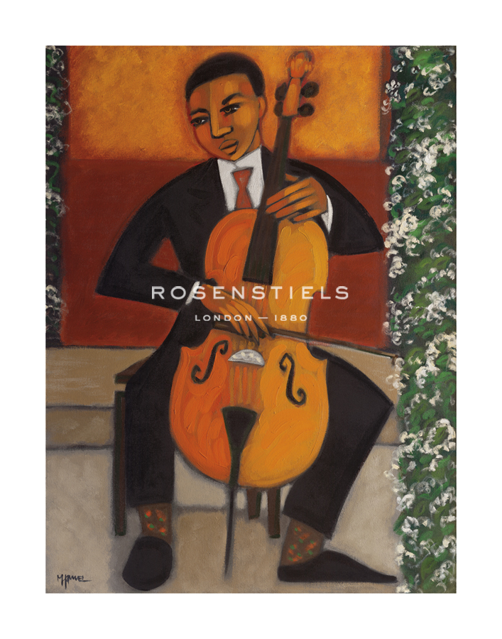 Marsha Hammel Hand Numbered Limited Edition Print on Paper :"Sheku Kanneh-Mason (Royal Wedding of the Duke and Duchess of Sussex)"