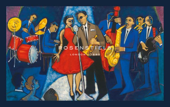 Marsha Hammel Hand Numbered Limited Edition Print on Paper :"That Old Black Magic - Louis Prima and Keeley Smith c.1959"
