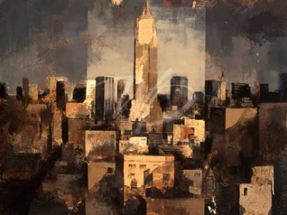 Marti Bofarull Limited Edition Hand-Embellished Giclee on Canvas:"Manhattan Structures"