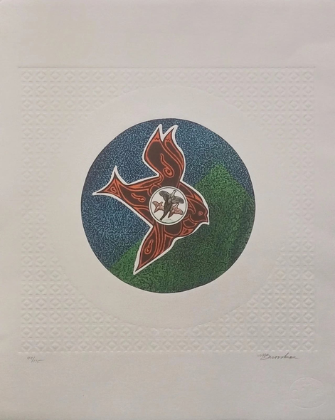 Martin Barooshian Artist Signed Limited Edition Etching on Paper (Aquatint): "UNKNOWN TITLE"