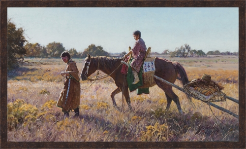MARTIN GRELLE 14.5X22.5 FRAMED CANVAS:"MORNING MOVE"