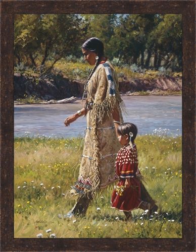 Martin Grelle 15 x 12 Canvas Giclee Art:"Summer On The Greasy Grass"