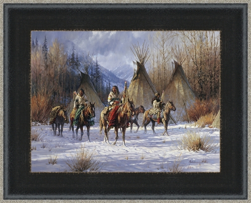 Martin Grelle 18 x 21 Canvas Giclee Art:"Hunters Morning"