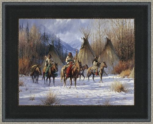 Martin Grelle 18 x 21 Canvas Giclee Art:"Hunters Morning"
