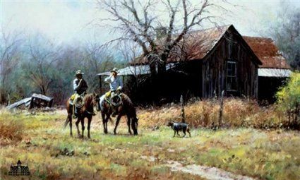 MARTIN GRELLE 20X30 Secondary Market Art: "BRUSH COUNTRY CO APCNV"