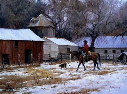 MARTIN GRELLE 22X28 Secondary Market Art: "DAYS END CNV"