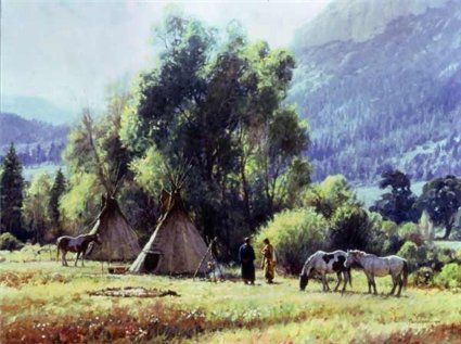 MARTIN GRELLE 30X40 Secondary Market Art: "CAMP TALK GCNV"