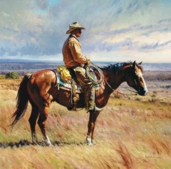 MARTIN GRELLE 36X36 Secondary Market Art: "WARMING FIRE GCNV"