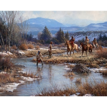MARTIN GRELLE 38X30 Secondary Market Art: "TRAPPERS WIND RIV GCNV"