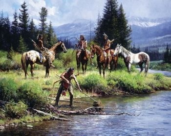 MARTIN GRELLE 60X48 Secondary Market Art: "RIVERS GIFT APGCNV"