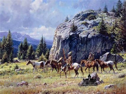 MARTIN GRELLE 9X12 Secondary Market Art: "WARRIORS QUEST CNV"