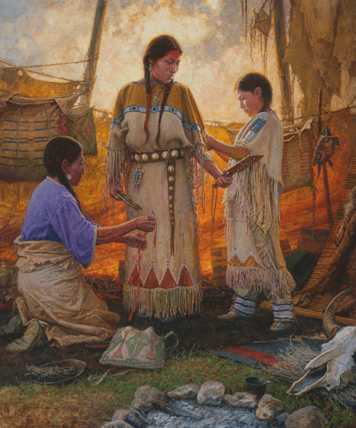 Martin Grelle Artist Hand Signed and Numbered Limited Edition Canvas Giclee:"Wedding Preparations"