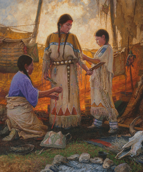 Martin Grelle Artist Hand Signed and Numbered Limited Edition Canvas Giclee:"Wedding Preparations"