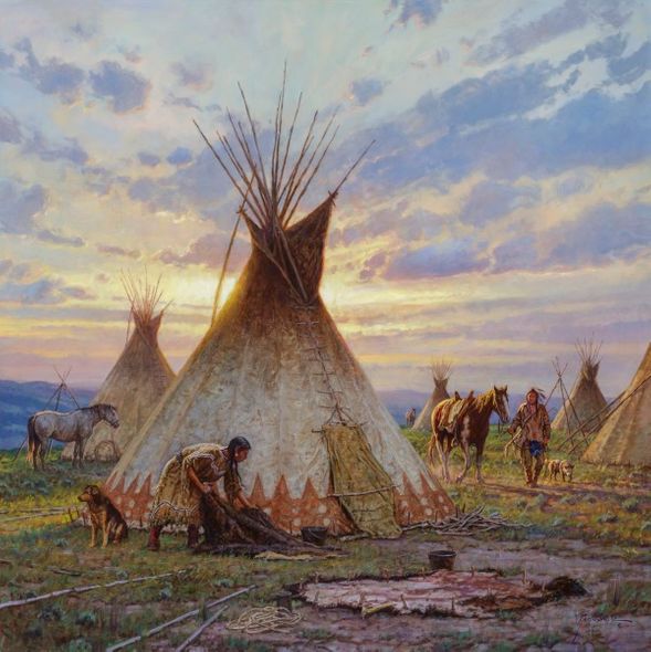 Martin Grelle Hand Signed and Numbered Limited Canvas Giclee:"Between Earth and Sky"