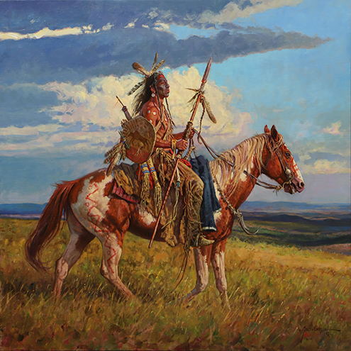 Martin Grelle Hand Signed and Numbered Limited Canvas Giclee:"His Storm Has Passed"