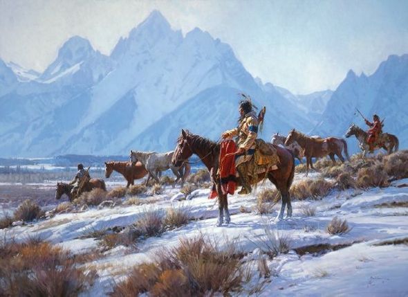 Martin Grelle Handsigned and Numbered Limited Edition: "Apsaalooke Horse Hunters"