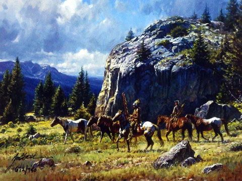 Martin Grelle Print-Signed and Numbered:"Warrior's Quest"