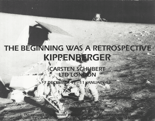 Martin Kippenberger Rare Vintage Artist Signed Serigraph: "The Beginning was a Retrospective"