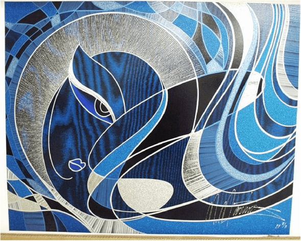 Martin Martiros Artist Signed Limited Edition Serigraph on paper:"Circle Of Glance"