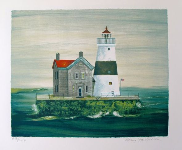 Mary Faulconer Hand Signed Limited Edition Lithograph:"Execution Rock"