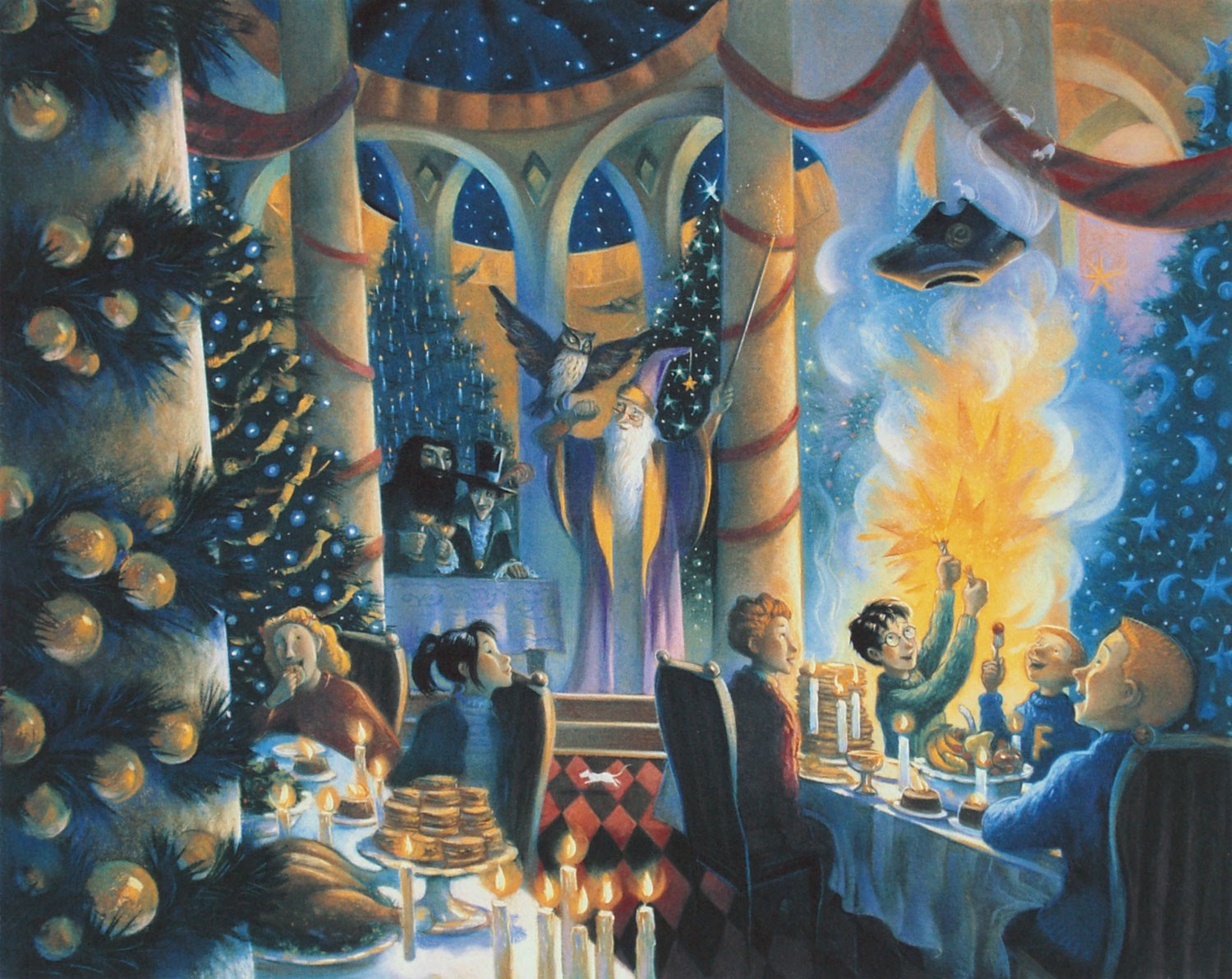 Mary GrandPre Limited Edition Art: Christmas in the Great Hall