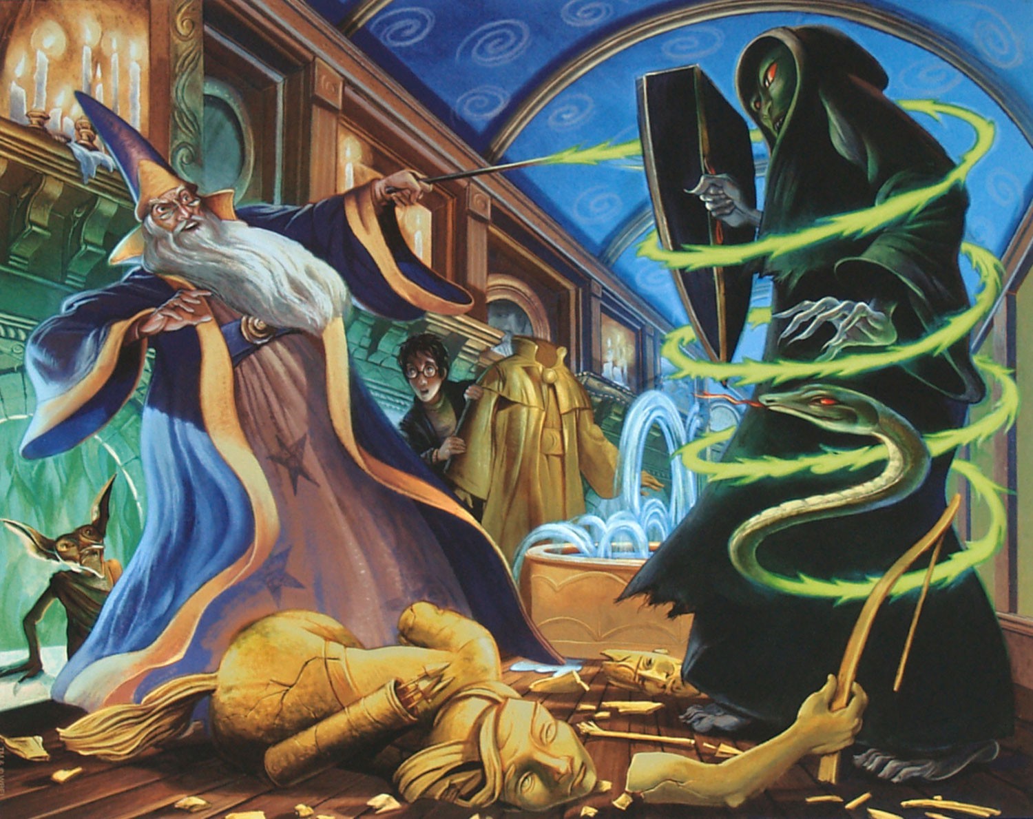 Mary GrandPre Limited Edition Art Dueling Wizards Harry Potter JK