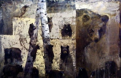 Mary Roberson Print-Signed:"If You Watch A Bear For Awhile"