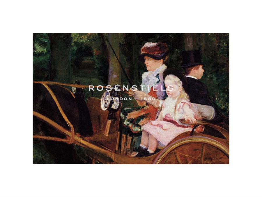 Mary Stevenson Cassatt Hand Numbered Limited Edition Print on Paper :"A Woman and a Girl Driving, 1881"